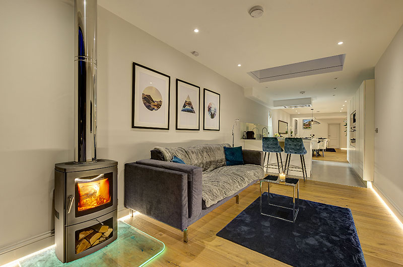 122 saltram crescent lounge and log burner